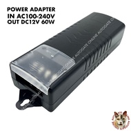 CCTV 12V 5A 4 Channel Power Supply – Black
