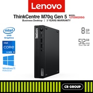 Lenovo ThinkCentre M70q Gen 5 - Intel Core i5-14400T - Intel UHD 730 - 8GB RAM - 512GB SSD (3Yrs Len