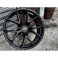 New Car Sport Rim THAILAND BBS WHEELS 17x8J 5x100 ET38 GLOSS BLACK - READY STOCK