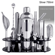 16 cái Bộ Bình lắc cocktail với đứng công thức pha chế cocktail 750/600ml Boston Shakers JIGGER mudd