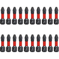20PCS Bit Pemutar Skru Phillips 25mm PH2 Bit Pemutar Skru Magnetik Anti-Slip Phillips # 2 Bit Pemuta