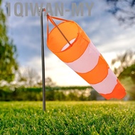 1qiwan-my Mumusuki Airport Windsock  Nylon Outdoor Wind Measurement Sock Bag with Reflective Belt fo