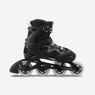 OXELO Kids' Inline Fitness Skate Fit3 - Black/Khaki