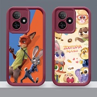 Soft Case for Realme Note 50 Narzo N53 C63 C53 N55 C51 N63 C51S C55 C-9 Zootopia Burgundy