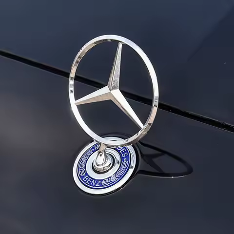 1Pcs 43mm Car Hood Logo Modification Logo for Mercedes Benz W210 W221 W212 W204 car Ornaments