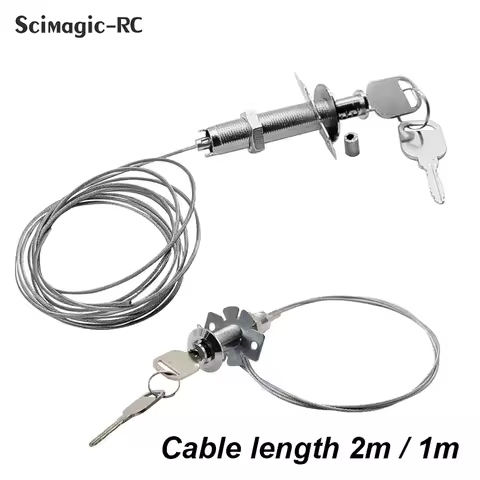 Garage Door Release Emergency Key Lock 1m 2m Cable Length for Sliding Flap Garage Easy to Install Wi