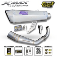 Yamaha Xmax new Xmax old type RS-1 silver Sunblast 99 Racing exhaust
