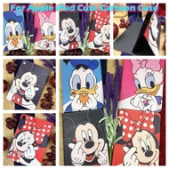 For Apple iPad Mini Air 1 2 Pro 9.7 11.0 4th 5th 6th 2017 2018 7th 8th 9th 10th Gen 10.2" 10.9" 2019 2020 2021 2022 Cute Cartoon Mickey Mouse Donald Duck Kids Cute PU Leather Folio Stand Case Cover