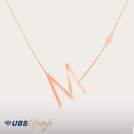 ® Kalung Emas 375 Alpha Beta UBS Carendelano huruf M