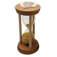 [Loviver] 10 Min Wooden Yellow Sand Timer Hourglass for Kid Reading Game Playing Timer