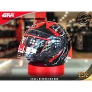 GIVI HELMET M35.0 DRACO BLACK/RED /OPEN FACE HELMET / MOTORCYCLE HELMET /DOUBLE VISOR/GIVI HELMET