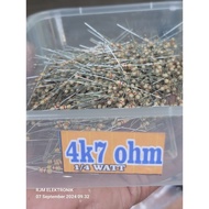 10 pcs resistors 1/4 watt value 4k7 ohm