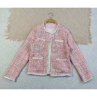 Pink Twisted Suit Chinese Label Work size s Bust 36 Length 22 Inches ***There Is A Yellow Neck Defec