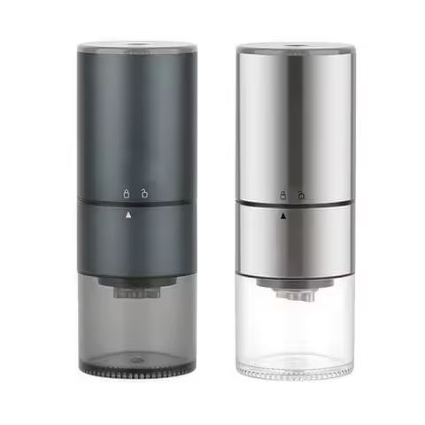 L8RE Electric Coffee Grinder Adjustable Grind Settings Plastic Coffee Mill Portable Coffee Bean Grin