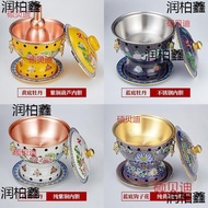 ST- Cloisonne Single Small Hot Pot Retro Instant Mutton Small Copper Pot Thickened Small Hot Pot Single Copper Hot Pot