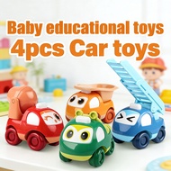 Toys car 4pcs, cartoon, DIY, 0-3 years, inertial engineering, gift baby