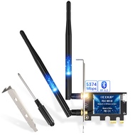PCIe WiFi 6E Card Bluetooth 5.2 AX 5400 Mbps AX210 Tri-Band 6Ghz/5.8GHz/2.4GHz PCI-E Wireless WiFi N