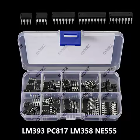 10Values 85PCS IC NE555 LM358P chip IC kit DIP direct insertion single precision timer LM358 NE5532P