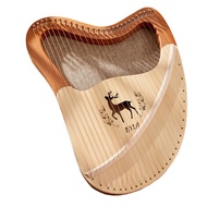 Lyre Harp High Quality Lyre Harp Solid Wood Mahogany Lyre Harp Instrument with Case Box Spare String