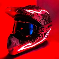 【The-Best】 Upgrade Dualtron Vseet Kabbo Zero Rider Wearing A Helmet For Night Riding Cold Flashing Strip Led