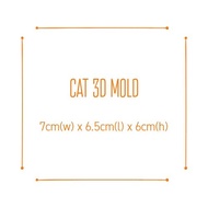 Pre-Order Korean Original Vertical Ears Civet Cat Head ins Niche Candle Plaster Handmade Silicone Mo