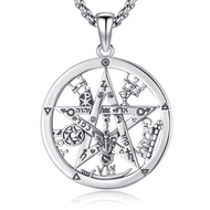 Sebina Tetragrammaton Necklace Tetragrammaton De Plata 925 Pentagram Pentacle Pendant Hecate Witches