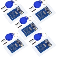 DaFuRui 5Pack RC522 RFID Module RF IC Card Sensor Module with S50 White Card and Key Ring RFID Senso