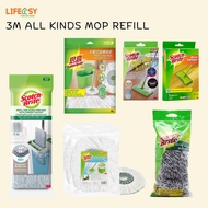3M Mop Refill Flat Mop/Spin Mop/W3/String Mop/Latex Mop/Quick Sweeper/Super Mop/AS800-E/Easy Sweeper