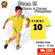 (Free Nama &amp; Nomor )Jersey Bola Anak,Baju Setelan Futsal Badminton