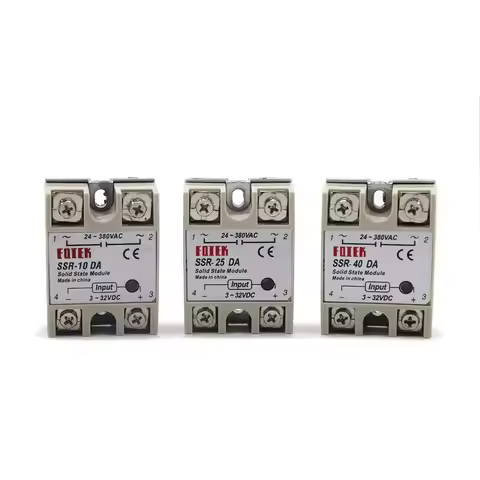 Solid State Relay SSR-10DA SSR 25DA SSR-40DA Ac Dc Converter Input 3-32VDC Power Supply Load 24-380V