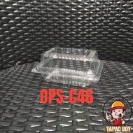 Benxon OPS-C46 Plastic Tray with Lock [ 50pcs± ] Bakery Disposable Plastic Clear Food Box - Bekas Ma