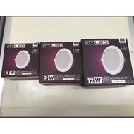 Downlight Led 6 watt, 9 watt, 12 Watt MyLed 6500K white