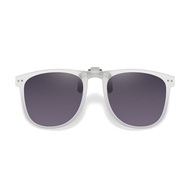 岩白峰藍灰可掀折疊夾式防眩光偏光太陽眼鏡│上掀UV400前掛墨鏡