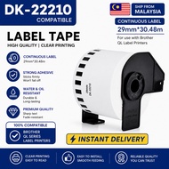 [ READY STOCK ] DK-22210 DK22210 Brother Compatible Label Tape Thermal Sticker Paper