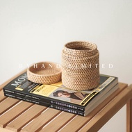Byhand Limited CANISTER Rattan/Organizer Box - Natural Home Decor/COMMU CANISTER