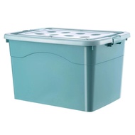 Extra Large Heavy-Duty Plastic Storage Box - Reinforced Moving Organizer for Home Clothes Durable St