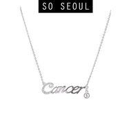SO SEOUL Horoscope Zodiac Sign Constellation Diamond Simulant Cubic Zircon Fixed Necklace-Cancer