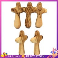 【HOT SALE】 Wooden Crosses Charms Hand Held Crosses Holding Crosses Prayer Gift for Clutching