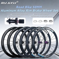 RUJIXU 40/50mm High Profile 54T Ratchet Rim Brake Wheelset 8-12 Speed
