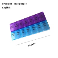 Weekly Pill Organizer 2 Times a Day Easy Fill & Open AM/PM Medicine Box 7 Day Vitamin Cases Day and 
