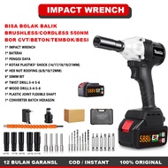 MAKITA Impact Wrench 1090V/588V Impact Baterai Brushless torsi besar impek makita Impact wrench Mesi