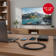 USB CHDMI 4K 60Hz/30Hz ,  Kabel USB C ke HDMI 4K 60Hz/30Hz Ultra Penyesuai untuk Telefon Pintar dan 