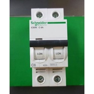 Schneider MCB IC60N 2P 6A 6 a 6KA A9F74206
