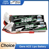 Gens ACE Lipo Battery 2S 7.4V 2400mAh  3000mAh  3600mAh  5000mAh 1C with Futaba+JEHR Plug for FPV RC