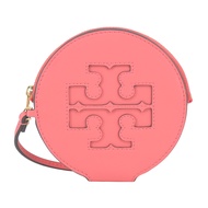 TORY BURCH ELLA BIO 經典LOGO圓形拉鍊卡片/零錢包-多色選/平行輸入/ 珊瑚粉