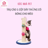 Rope Scratching Toy for Cats - 1 rope scratching post with ball for cats - Round base for cats to sc