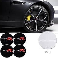~Car-Styling 56.5mm 4pcs Car Wheel Hub Center Typer LOGO Sticker Emblem For Honda CIVIC City CR- ♞✪
