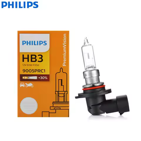PHILIPS Standard Vision 9005 HB3 12V 65W +30% Brighter Auto Halogen Headlight Fog Lamp Genuine Repla