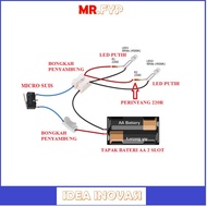 Projek RBT-ALMARI BAJU 2 LED(PUTIH) AUTOMATIK