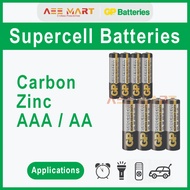 (Original) GP Supercell Super Heavy Duty AAA / AA 1.5V Carbon Zinc Battery (4pcs / 8pcs / 40pcs) Bat